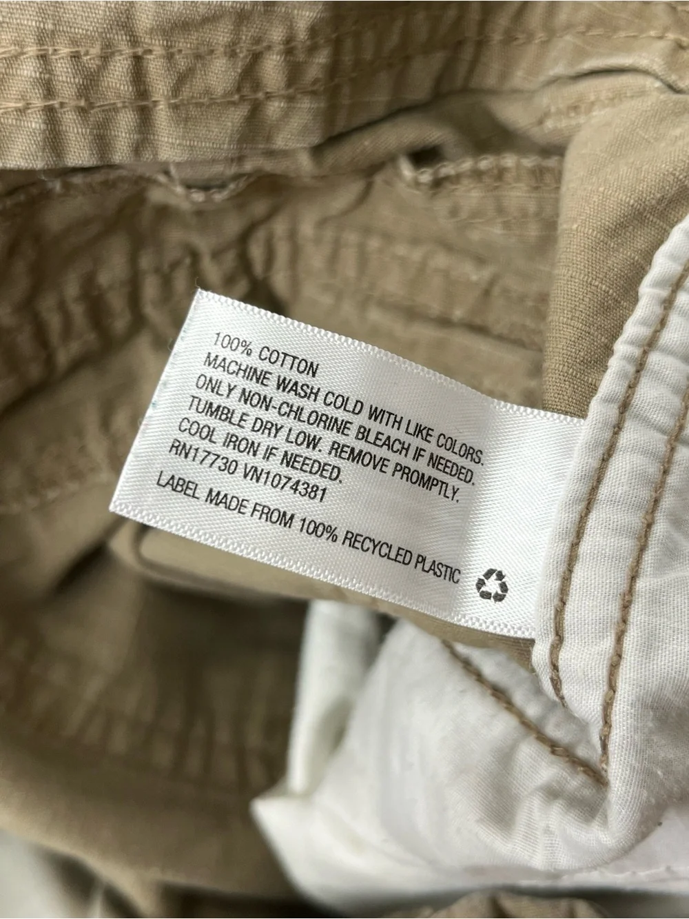 GOODFELLOW & CO. Men’s Beige Cargo Shorts Canvas 100% Cotton Size 32